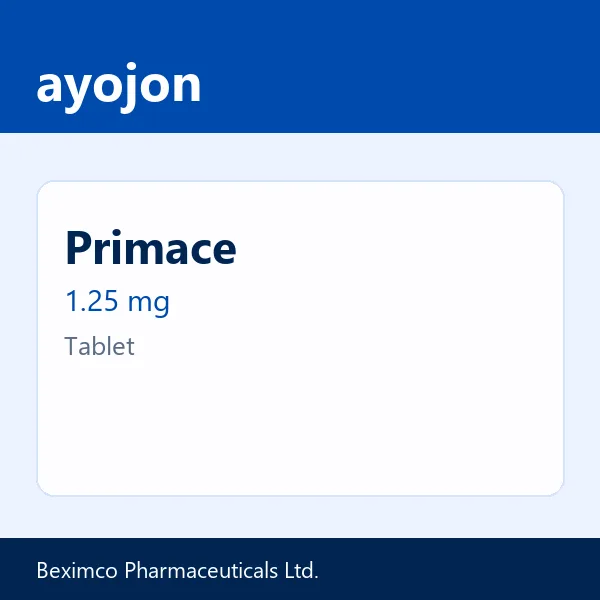 Primace 1.25 mg Tablet