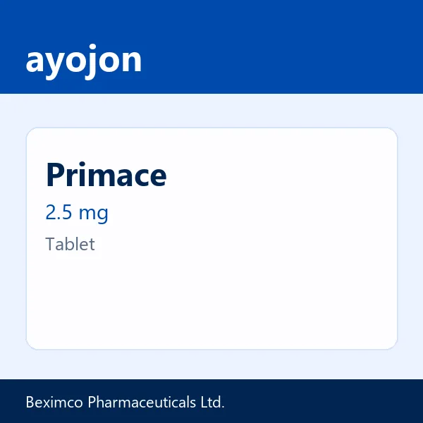Primace 2.5 mg Tablet