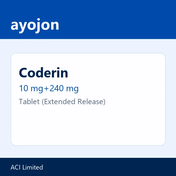 Coderin 10 mg+240 mg Tablet (Extended Release)