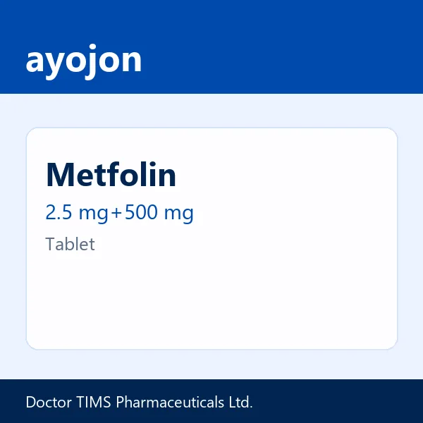 Metfolin 2.5 mg+500 mg Tablet