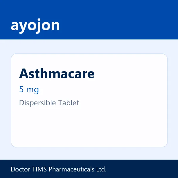 Asthmacare 5 mg Dispersible Tablet