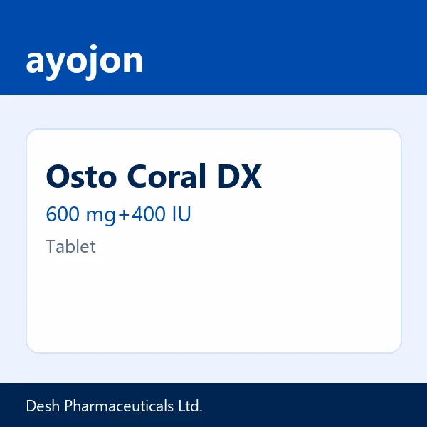 Osto Coral DX 600 mg+400 IU Tablet
