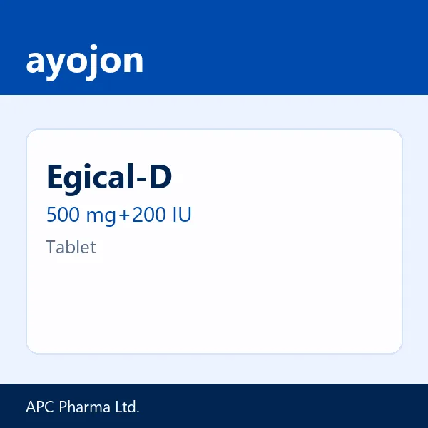 Egical-D 500 mg+200 IU Tablet