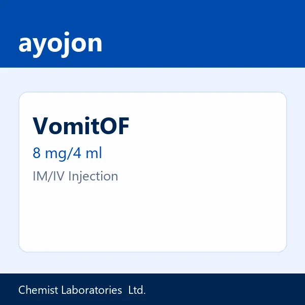 VomitOF 8 mg/4 ml IM/IV Injection