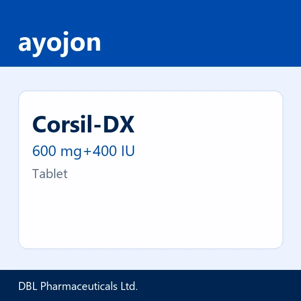 Corsil-DX 600 mg+400 IU Tablet