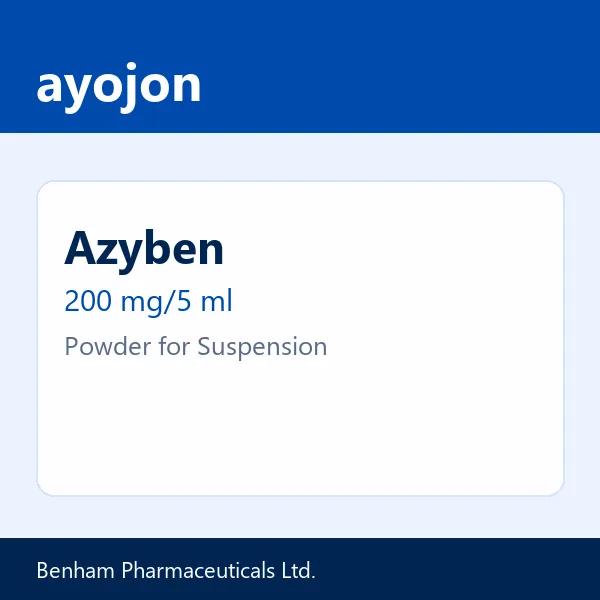Azyben 200 mg/5 ml Powder for Suspension