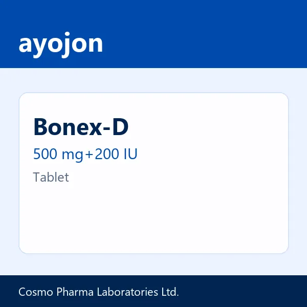Bonex-D 500 mg+200 IU Tablet