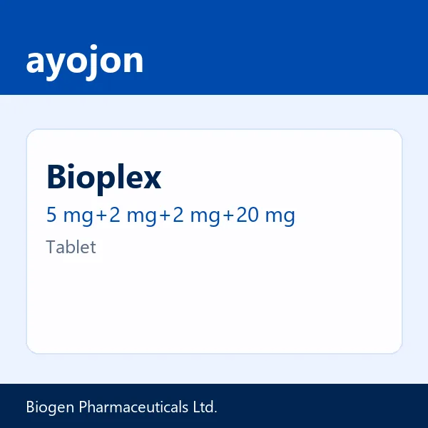 Bioplex 5 mg+2 mg+2 mg+20 mg Tablet