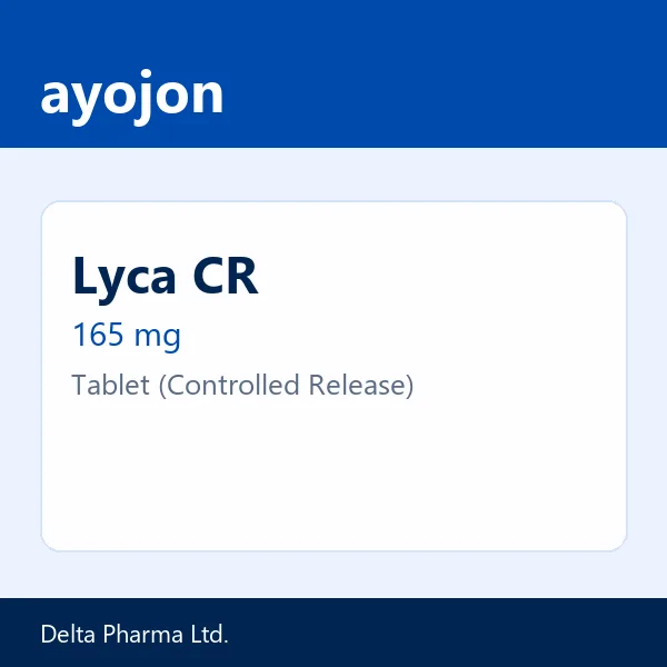 Lyca CR 165 mg Tablet (Controlled Release)