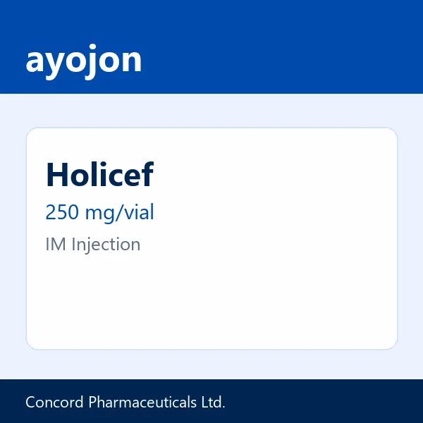 Holicef 250 mg/vial IM Injection