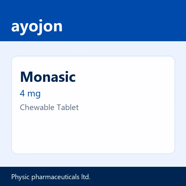 Monasic 4 mg Chewable Tablet