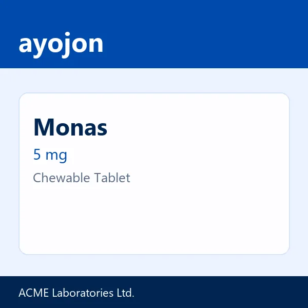 Monas 5 mg Chewable Tablet