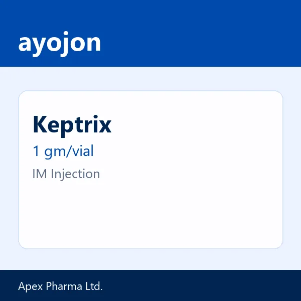 Keptrix 1 gm/vial IM Injection