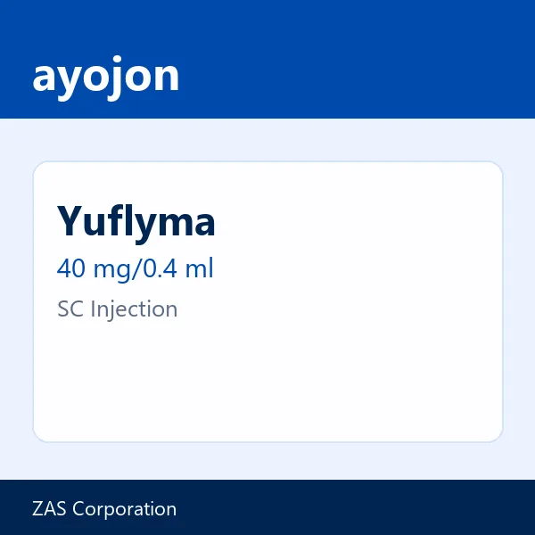 Yuflyma 40 mg/0.4 ml SC Injection
