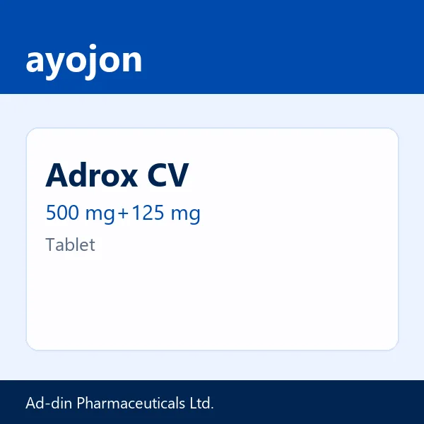 Adrox CV 500 mg+125 mg Tablet