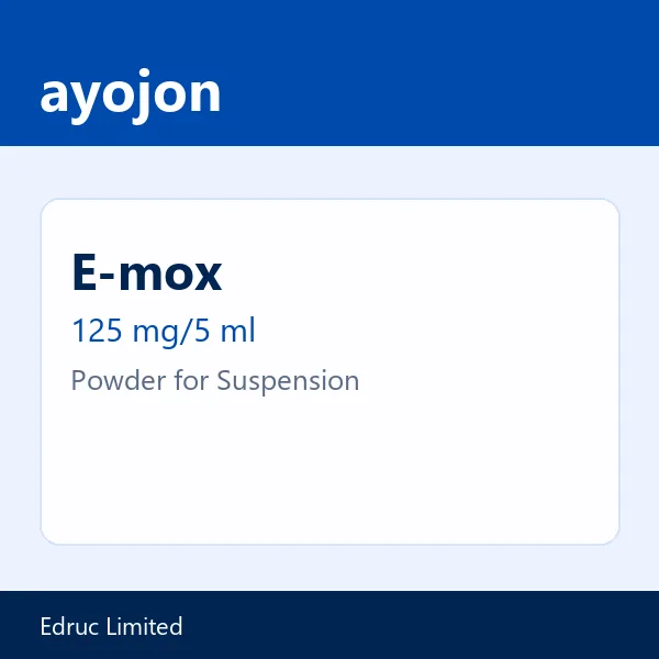 E-mox 125 mg/5 ml Powder for Suspension