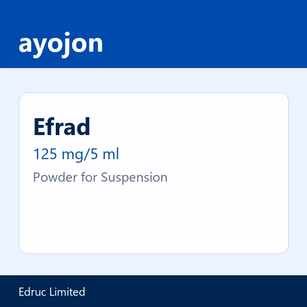 Efrad 125 mg/5 ml Powder for Suspension
