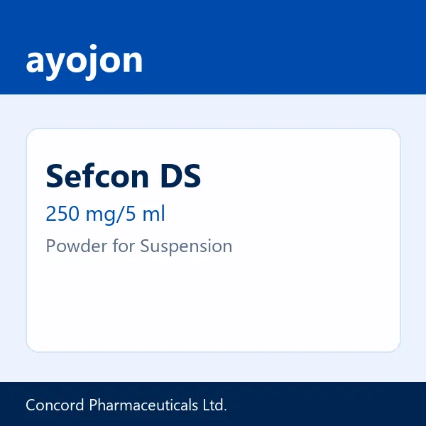 Sefcon DS 250 mg/5 ml Powder for Suspension