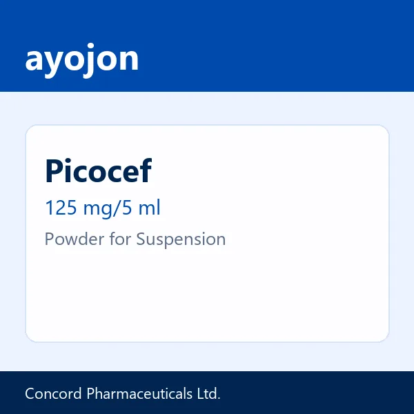 Picocef 125 mg/5 ml Powder for Suspension