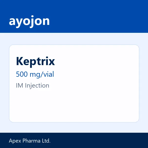 Keptrix 500 mg/vial IM Injection