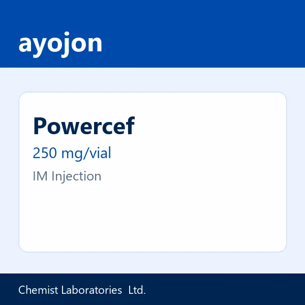 Powercef 250 mg/vial IM Injection
