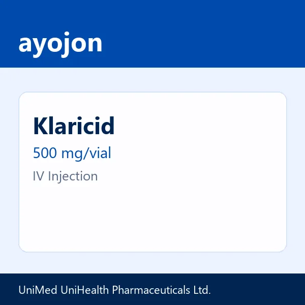 Klaricid 500 mg/vial IV Injection