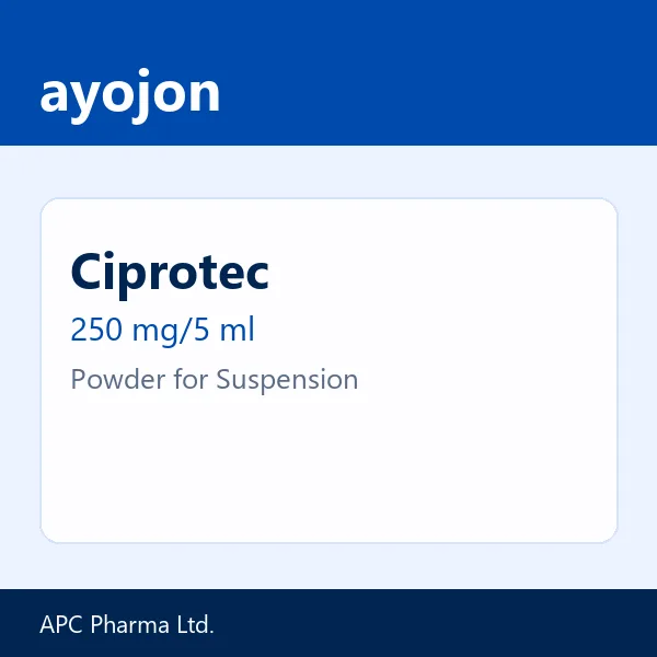 Ciprotec 250 mg/5 ml Powder for Suspension