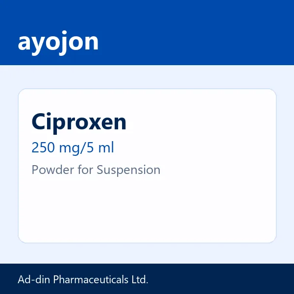 Ciproxen 250 mg/5 ml Powder for Suspension